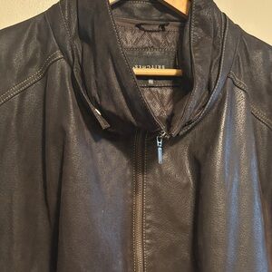 Men's leather jacket size 3XLT Brown